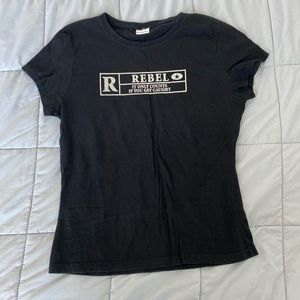 NO BOUNDRIES REBEL black t-shirt